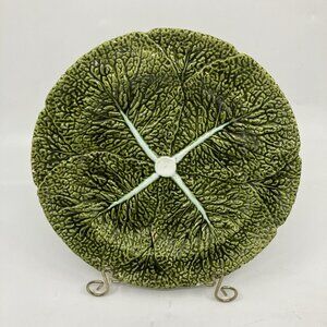Vintage Bordallo Pinheiro Cabbage Leaf Plate Made in Portugal 8 1/4"